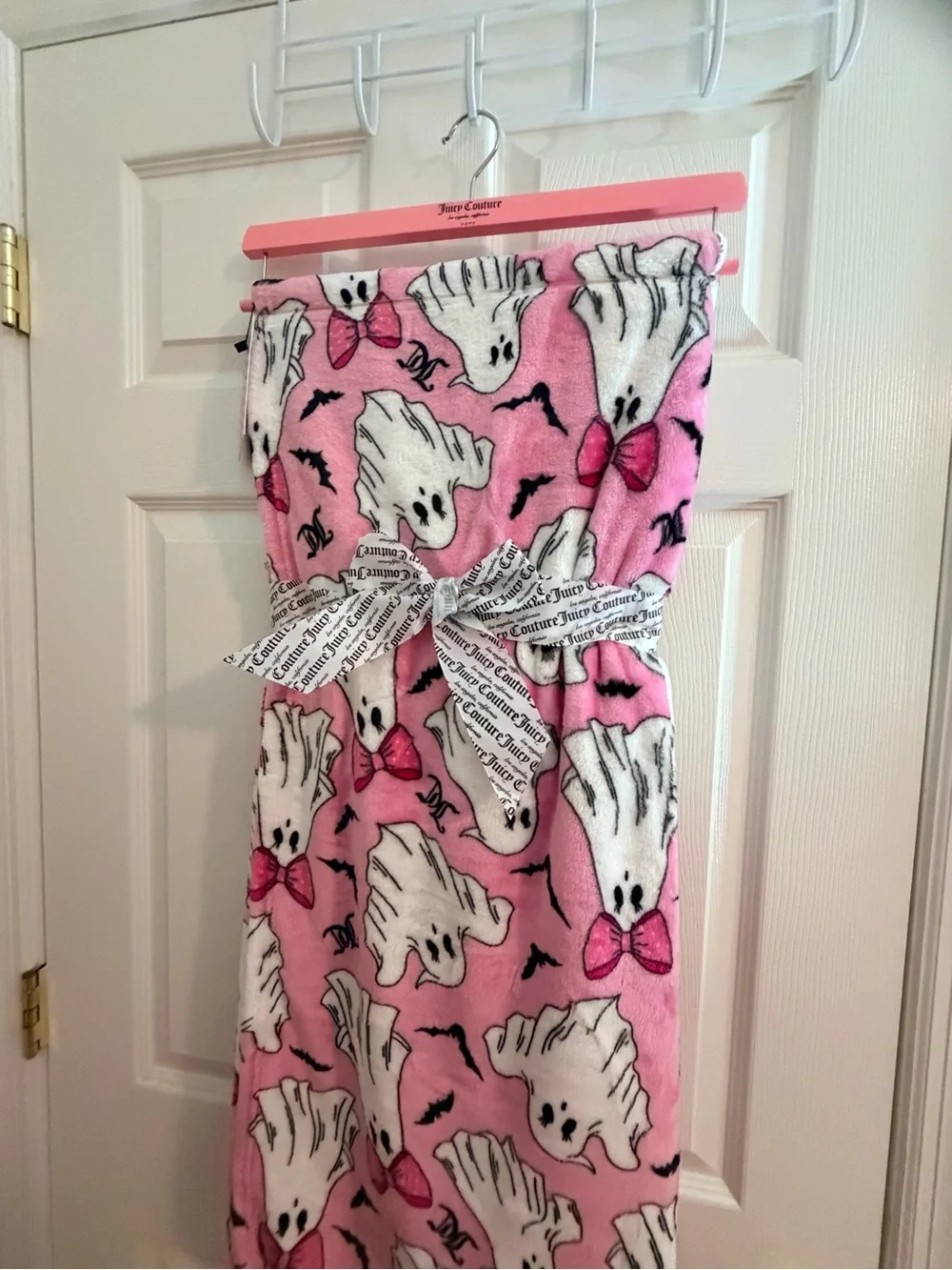 Juicy Couture Pink Ghost Print Kids Pajama Blanket